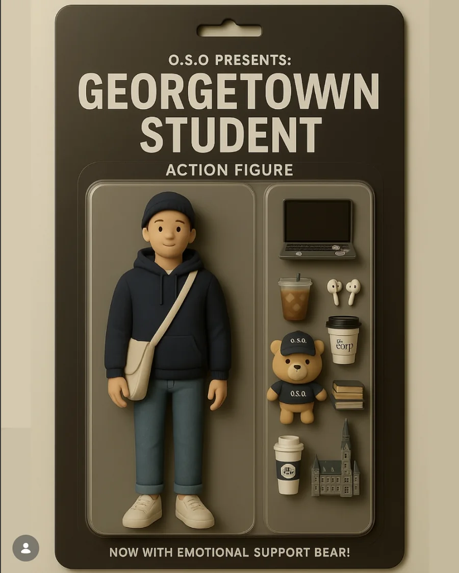 Georgetown Student Action Figure. O.S.O. campaign